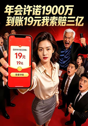 年会许诺1900万，到账19元我索赔三亿（75集）火爆短剧来袭